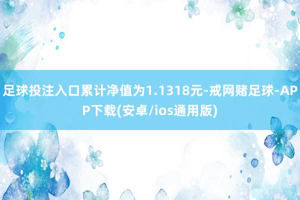 足球投注入口累计净值为1.1318元-戒网赌足球-APP下载(安卓/ios通用版)