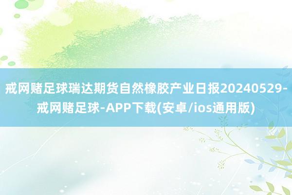 戒网赌足球瑞达期货自然橡胶产业日报20240529-戒网赌足球-APP下载(安卓/ios通用版)