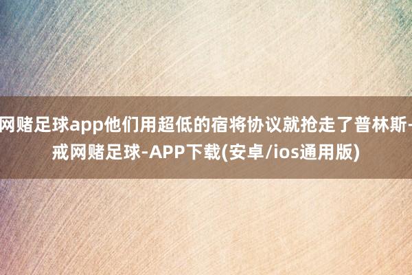 网赌足球app他们用超低的宿将协议就抢走了普林斯-戒网赌足球-APP下载(安卓/ios通用版)