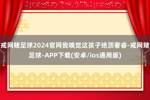 戒网赌足球2024官网我嗅觉这孩子绝顶奢睿-戒网赌足球-APP下载(安卓/ios通用版)