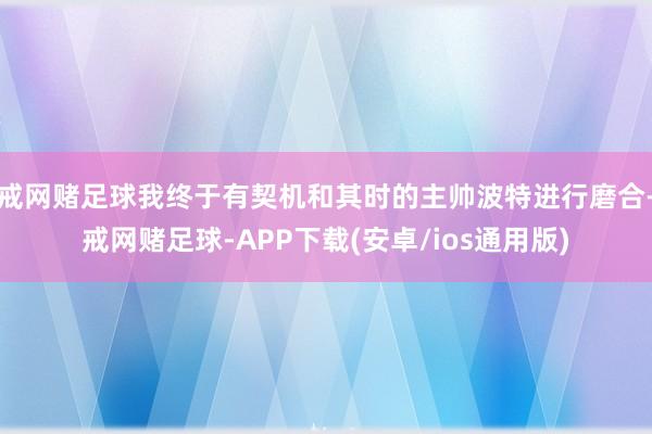 戒网赌足球我终于有契机和其时的主帅波特进行磨合-戒网赌足球-APP下载(安卓/ios通用版)