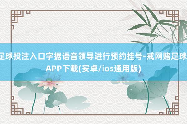 足球投注入口字据语音领导进行预约挂号-戒网赌足球-APP下载(安卓/ios通用版)