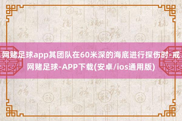 网赌足球app其团队在60米深的海底进行探伤时-戒网赌足球-APP下载(安卓/ios通用版)