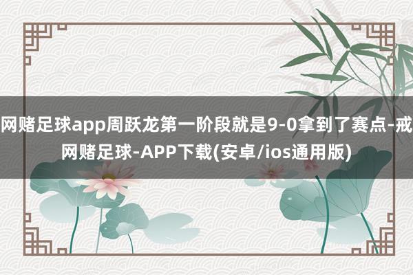 网赌足球app周跃龙第一阶段就是9-0拿到了赛点-戒网赌足球-APP下载(安卓/ios通用版)