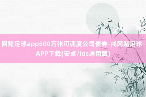 网赌足球app500万张可调度公司债券-戒网赌足球-APP下载(安卓/ios通用版)