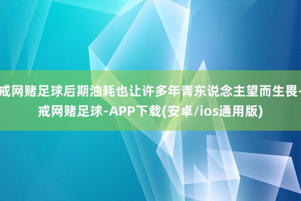 戒网赌足球后期油耗也让许多年青东说念主望而生畏-戒网赌足球-APP下载(安卓/ios通用版)