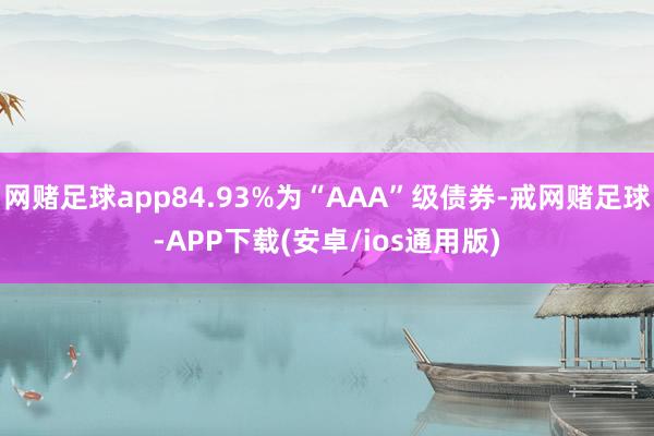 网赌足球app84.93%为“AAA”级债券-戒网赌足球-APP下载(安卓/ios通用版)