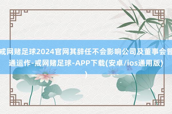 戒网赌足球2024官网其辞任不会影响公司及董事会普通运作-戒网赌足球-APP下载(安卓/ios通用版)