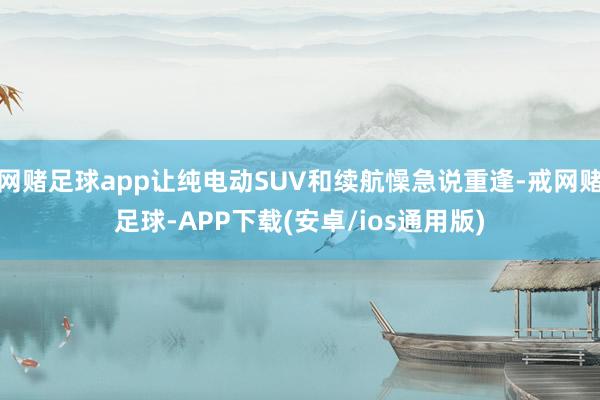 网赌足球app让纯电动SUV和续航懆急说重逢-戒网赌足球-APP下载(安卓/ios通用版)