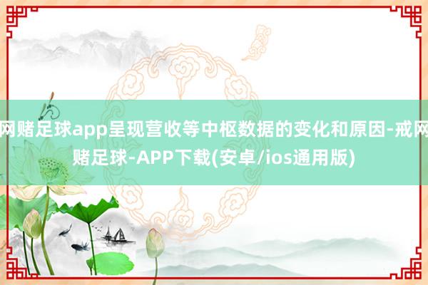 网赌足球app呈现营收等中枢数据的变化和原因-戒网赌足球-APP下载(安卓/ios通用版)