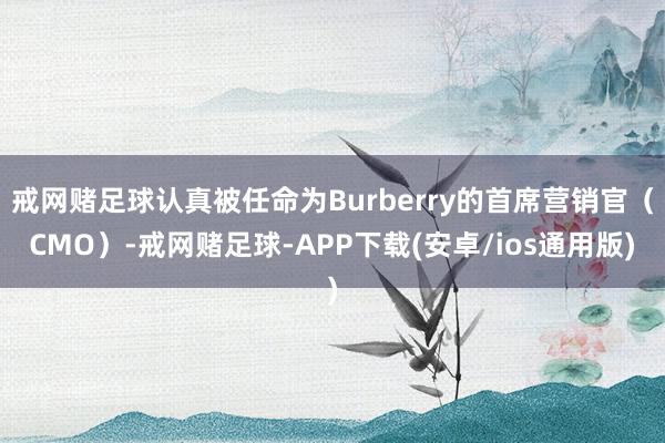 戒网赌足球认真被任命为Burberry的首席营销官（CMO）-戒网赌足球-APP下载(安卓/ios通用版)