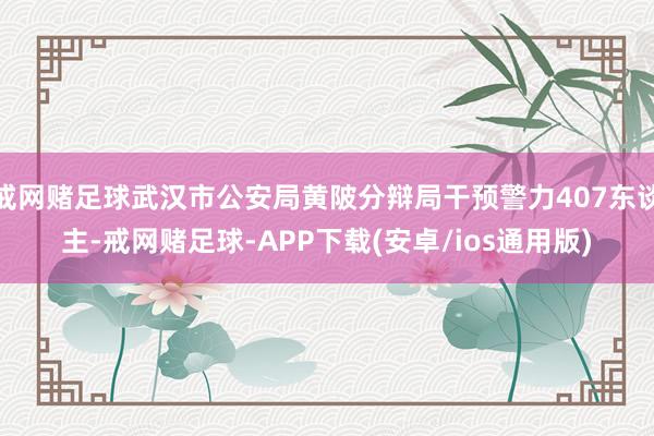 戒网赌足球武汉市公安局黄陂分辩局干预警力407东谈主-戒网赌足球-APP下载(安卓/ios通用版)