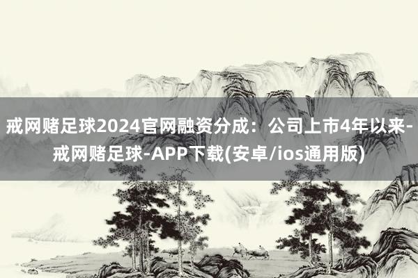 戒网赌足球2024官网融资分成：公司上市4年以来-戒网赌足球-APP下载(安卓/ios通用版)