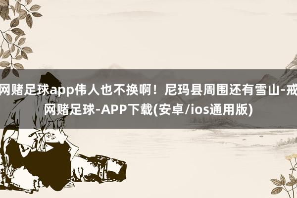 网赌足球app伟人也不换啊！尼玛县周围还有雪山-戒网赌足球-APP下载(安卓/ios通用版)