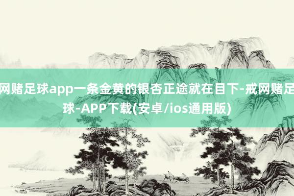 网赌足球app一条金黄的银杏正途就在目下-戒网赌足球-APP下载(安卓/ios通用版)