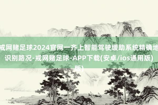 戒网赌足球2024官网一齐上智能驾驶缓助系统精确地识别路况-戒网赌足球-APP下载(安卓/ios通用版)