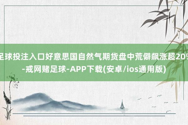 足球投注入口好意思国自然气期货盘中荒僻飙涨超20%-戒网赌足球-APP下载(安卓/ios通用版)