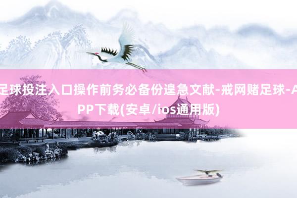 足球投注入口操作前务必备份遑急文献-戒网赌足球-APP下载(安卓/ios通用版)