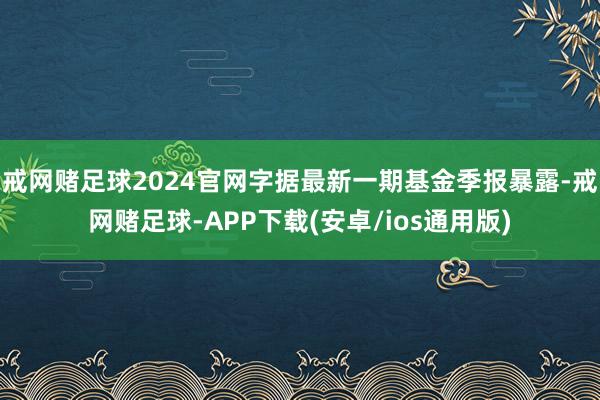戒网赌足球2024官网字据最新一期基金季报暴露-戒网赌足球-APP下载(安卓/ios通用版)