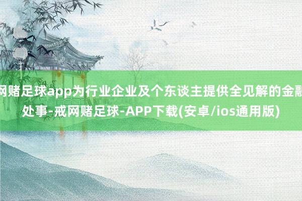 网赌足球app为行业企业及个东谈主提供全见解的金融处事-戒网赌足球-APP下载(安卓/ios通用版)