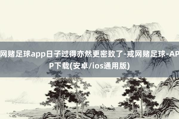 网赌足球app日子过得亦然更密致了-戒网赌足球-APP下载(安卓/ios通用版)